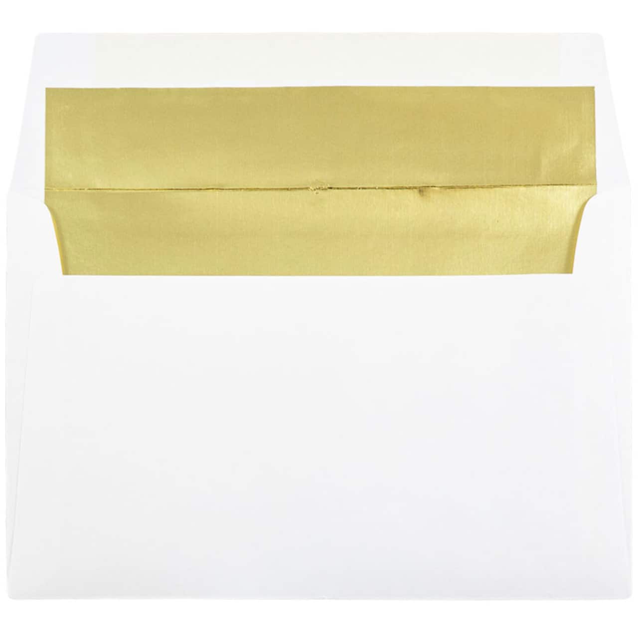 JAM Paper A9 Gold Foil Lined Invitation Envelopes